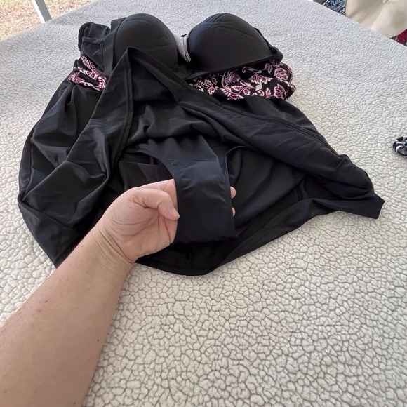 Swim Dress Plus Size 28 Swimsuit for All Suit Skirt Padded Bra One Piece - Picture 4 of 16